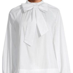 Women Long Sleeve Front Bow Elegant Blouse Top NEW